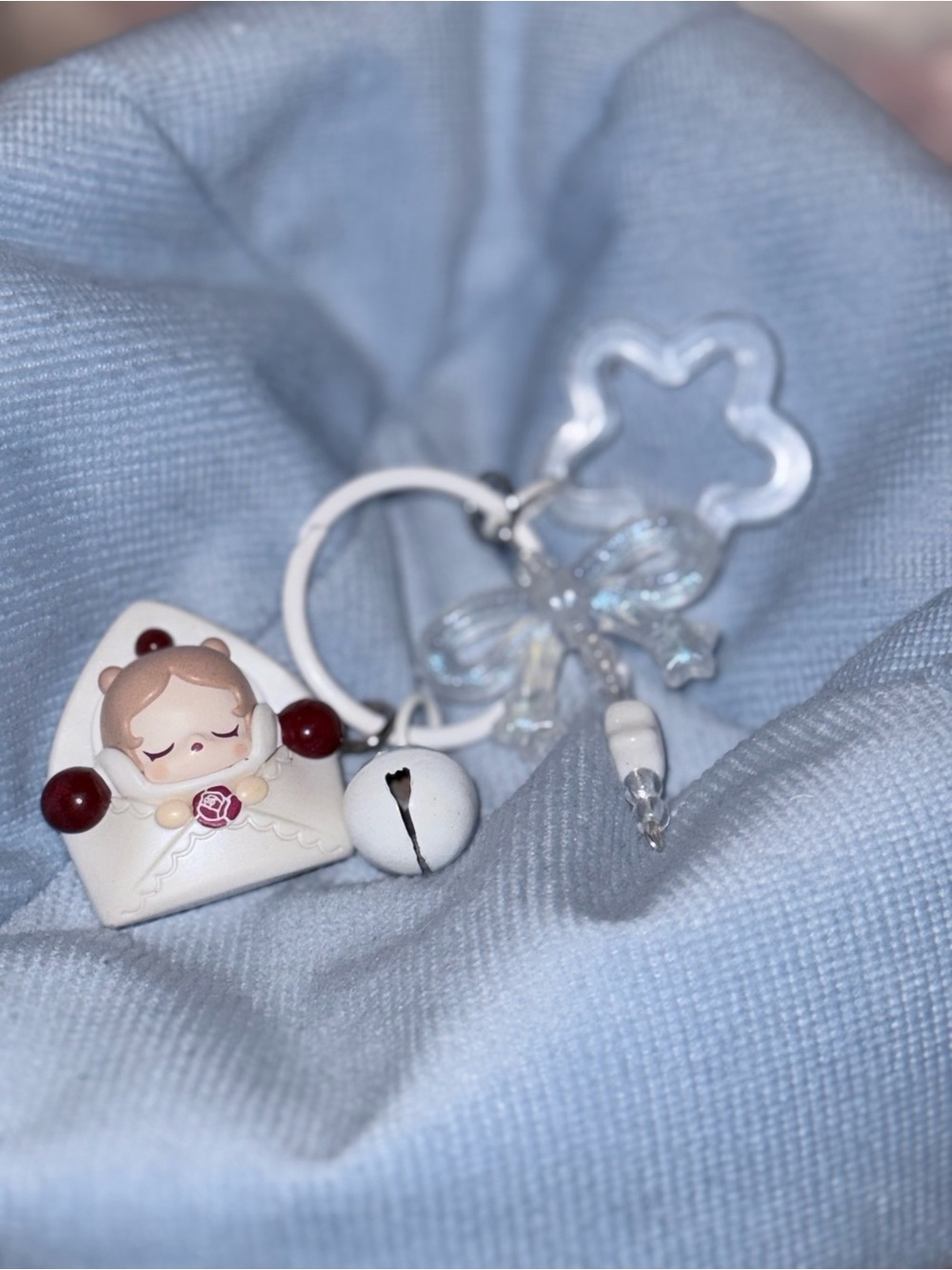 POP MART Bean SkullPanda Custom Keychain Charm – Authentic